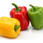 Yellow, red and green bell pepper group